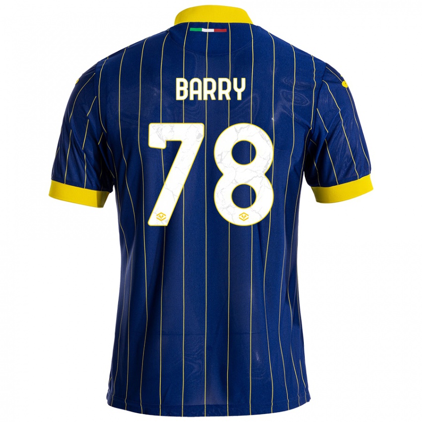 Kinderen Oumar Barry #78 Blauw Geel Thuisshirt Thuistenue 2024/25 T-Shirt