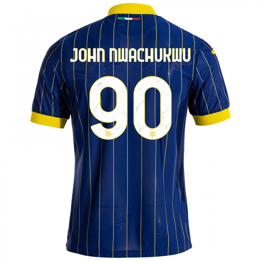 Kinderen Samuel John Nwachukwu #90 Blauw Geel Thuisshirt Thuistenue 2024/25 T-Shirt