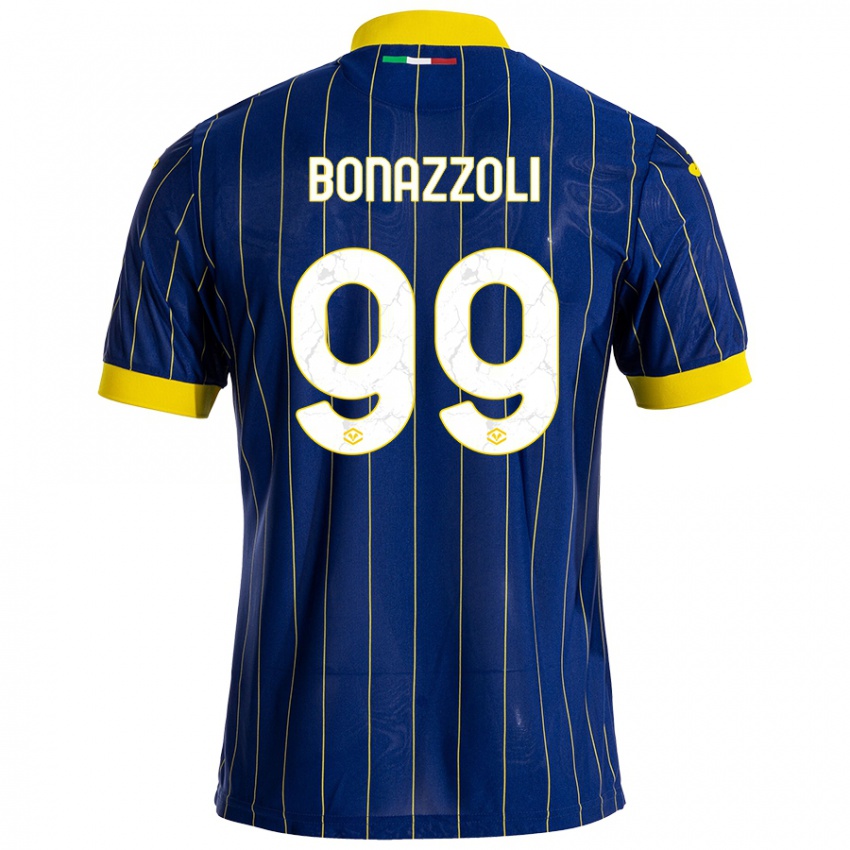 Kinderen Federico Bonazzoli #99 Blauw Geel Thuisshirt Thuistenue 2024/25 T-Shirt