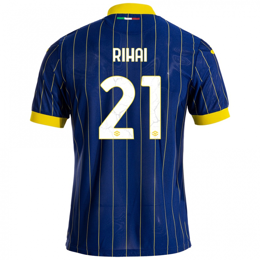 Kinderen Aiman Rihai #21 Blauw Geel Thuisshirt Thuistenue 2024/25 T-Shirt