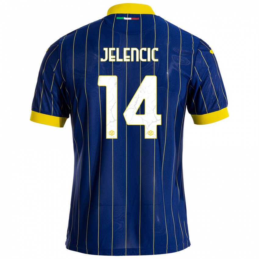 Kinderen Ana Jelencic #14 Blauw Geel Thuisshirt Thuistenue 2024/25 T-Shirt