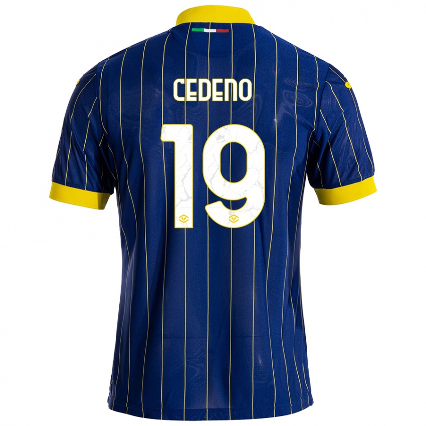 Kinderen Lineth Cedeno #19 Blauw Geel Thuisshirt Thuistenue 2024/25 T-Shirt