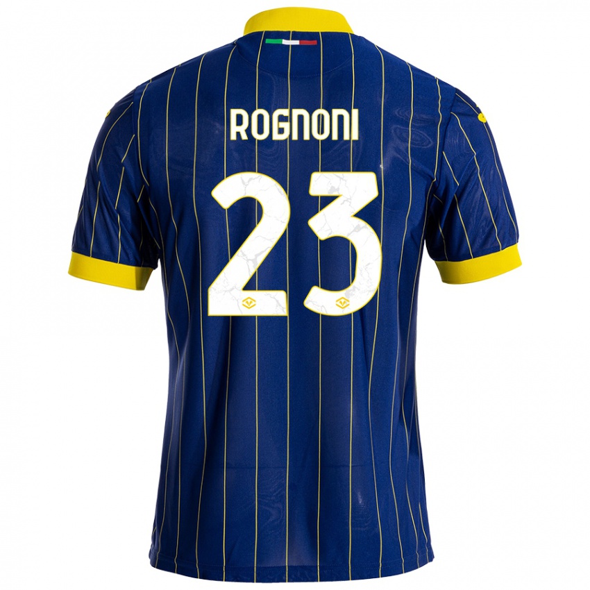 Kinderen Alessia Rognoni #23 Blauw Geel Thuisshirt Thuistenue 2024/25 T-Shirt