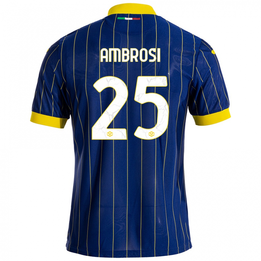 Kinderen Caterina Ambrosi #25 Blauw Geel Thuisshirt Thuistenue 2024/25 T-Shirt