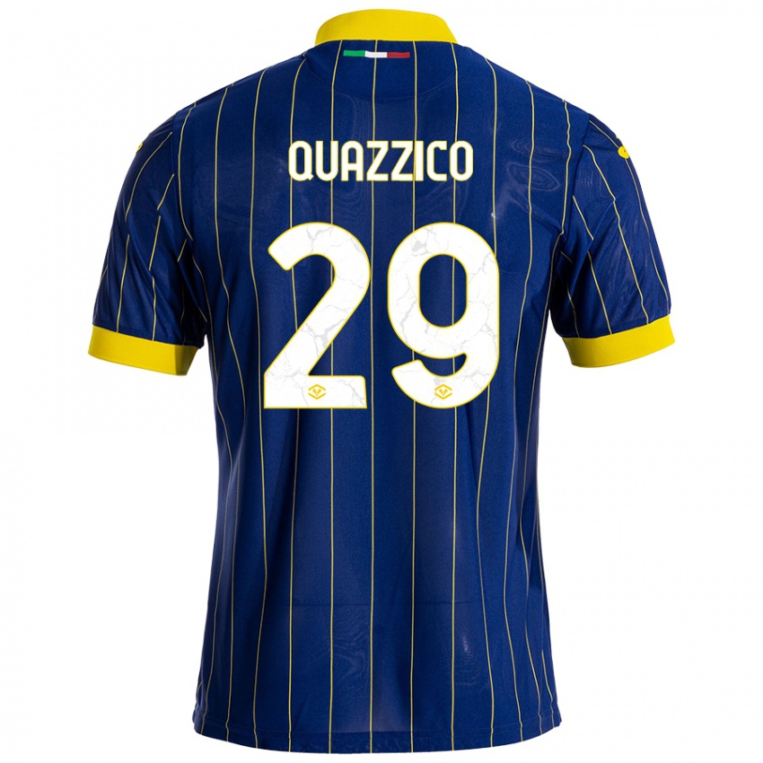 Kinderen Francesca Quazzico #29 Blauw Geel Thuisshirt Thuistenue 2024/25 T-Shirt