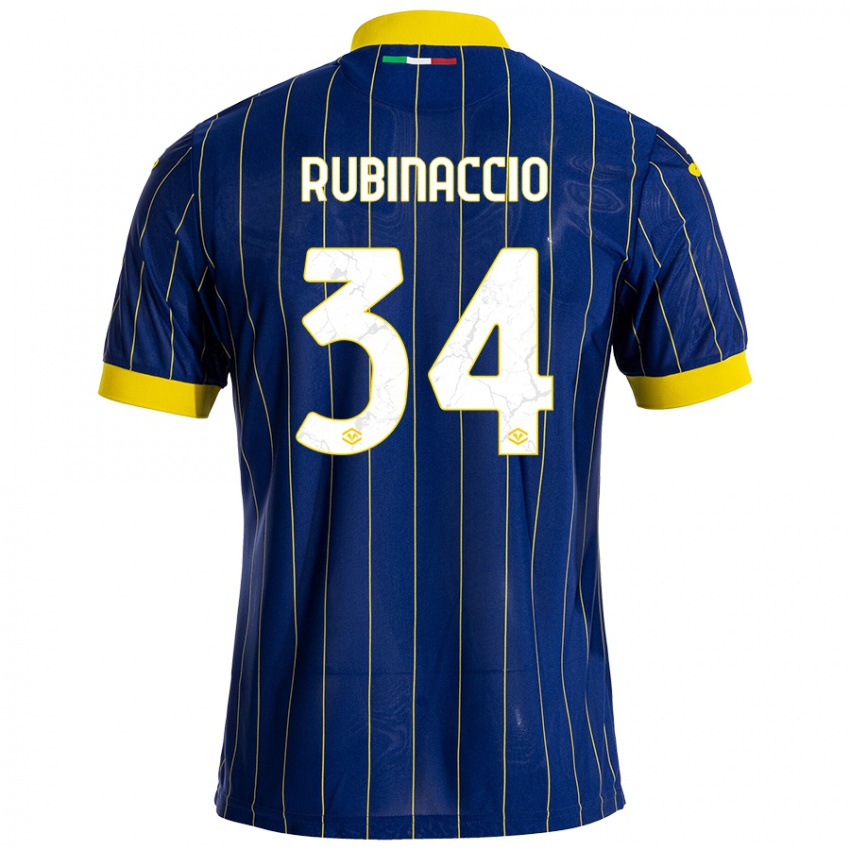 Kinderen Nikol Rubinaccio #34 Blauw Geel Thuisshirt Thuistenue 2024/25 T-Shirt