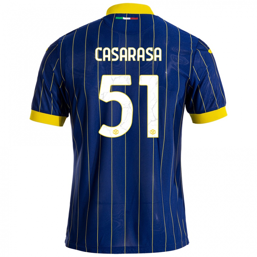 Kinderen Asia Casarasa #51 Blauw Geel Thuisshirt Thuistenue 2024/25 T-Shirt