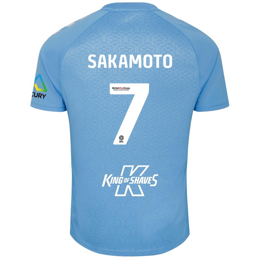 Kinderen Tatsuhiro Sakamoto #7 Blauw Wit Thuisshirt Thuistenue 2024/25 T-Shirt