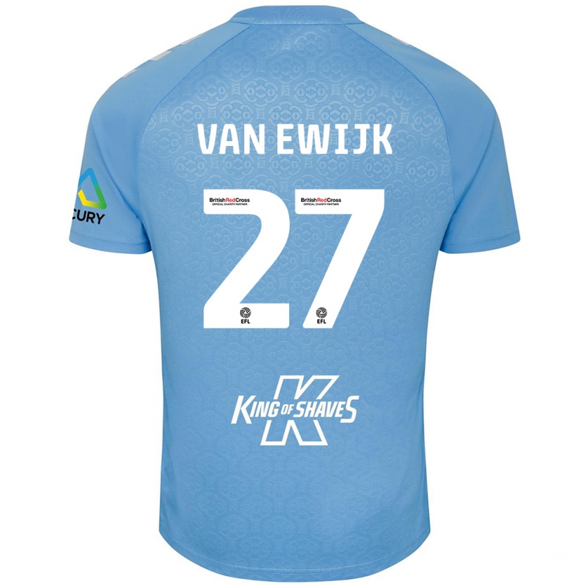 Kinderen Milan Van Ewijk #27 Blauw Wit Thuisshirt Thuistenue 2024/25 T-Shirt