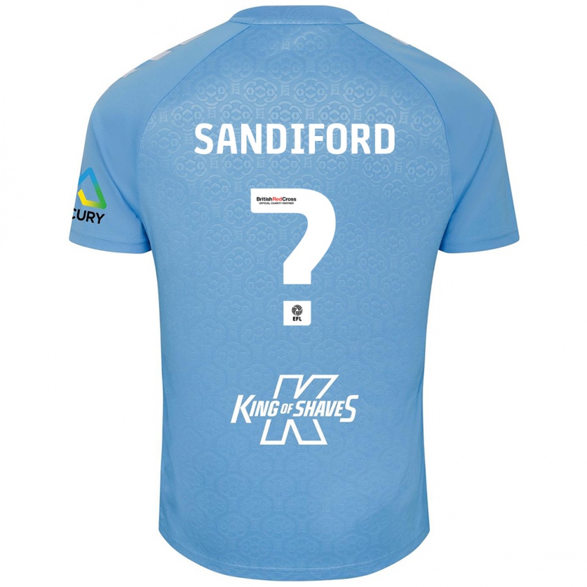 Kinderen Greg Sandiford #0 Blauw Wit Thuisshirt Thuistenue 2024/25 T-Shirt