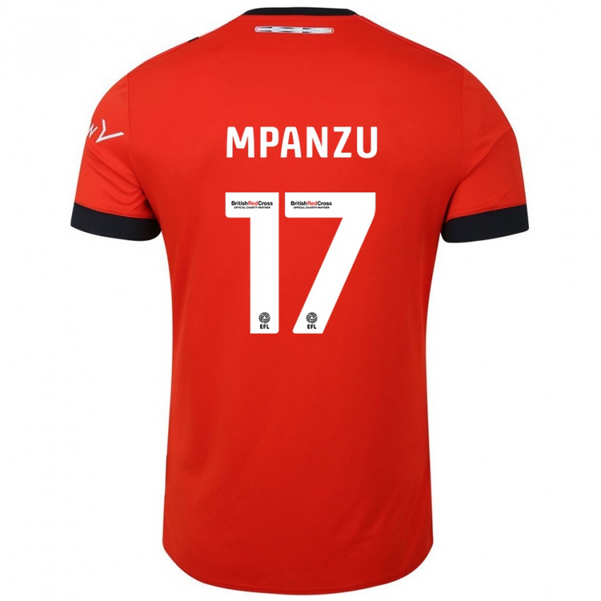 Kinderen Pelly Ruddock Mpanzu #17 Oranje Zwart Thuisshirt Thuistenue 2024/25 T-Shirt