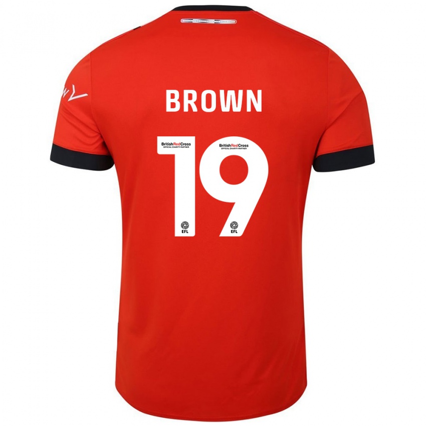 Kinderen Jacob Brown #19 Oranje Zwart Thuisshirt Thuistenue 2024/25 T-Shirt