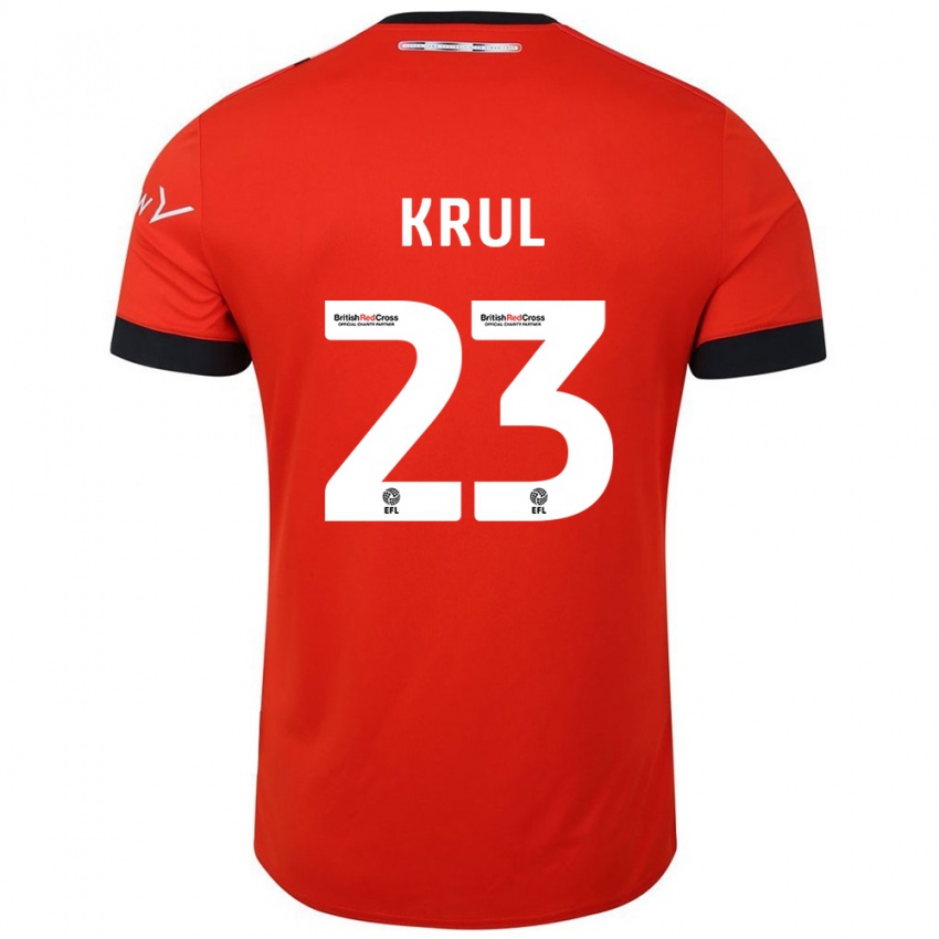 Kinderen Tim Krul #23 Oranje Zwart Thuisshirt Thuistenue 2024/25 T-Shirt