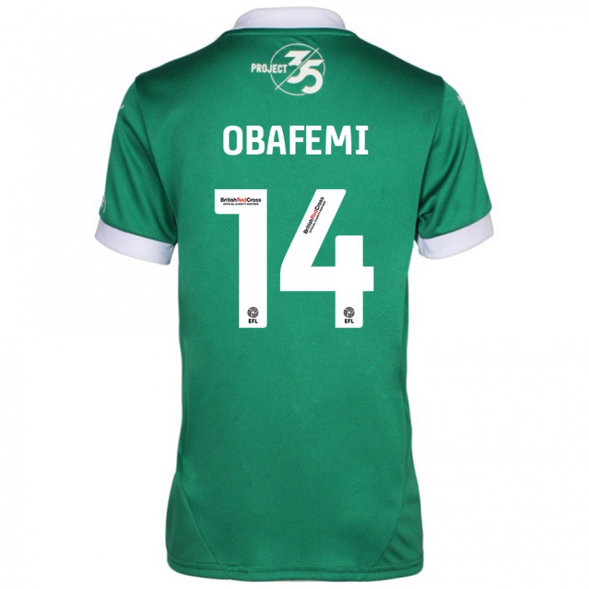 Kinderen Michael Obafemi #14 Groen Wit Thuisshirt Thuistenue 2024/25 T-Shirt