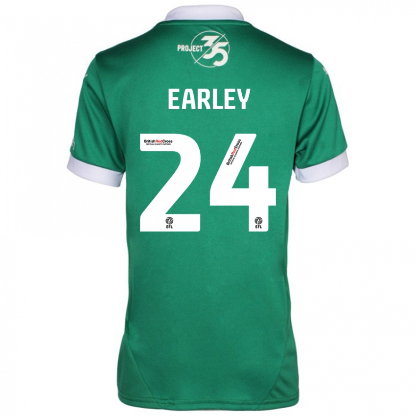 Kinderen Saxon Earley #24 Groen Wit Thuisshirt Thuistenue 2024/25 T-Shirt