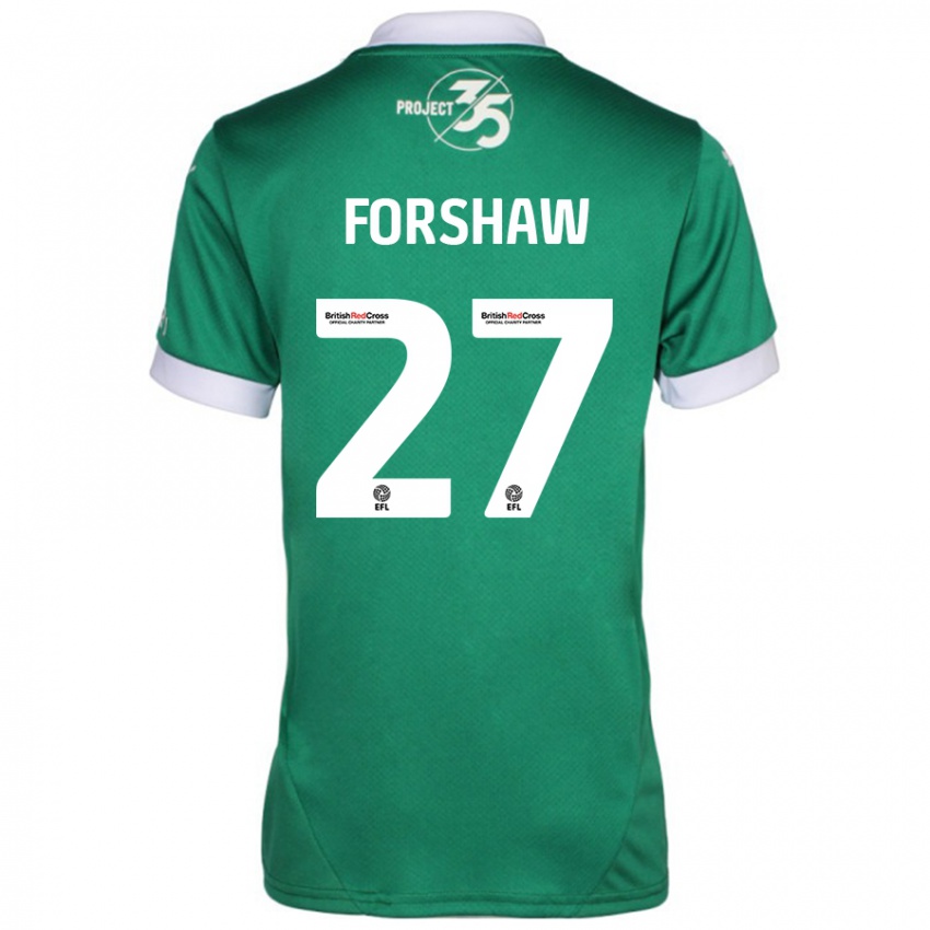 Kinderen Adam Forshaw #27 Groen Wit Thuisshirt Thuistenue 2024/25 T-Shirt