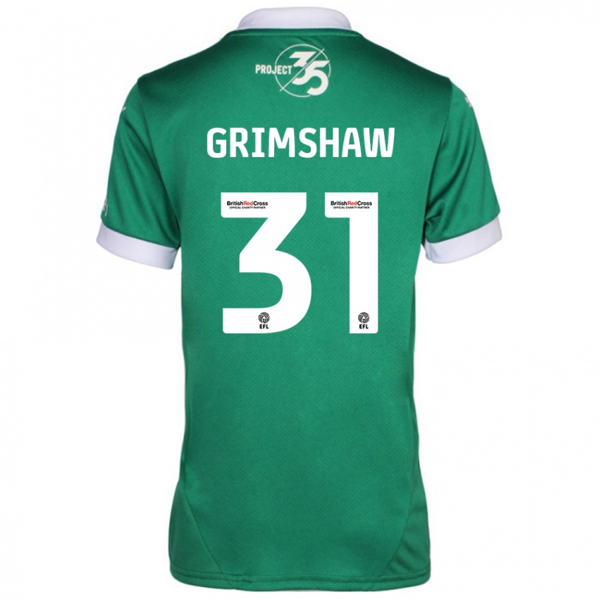 Kinderen Daniel Grimshaw #31 Groen Wit Thuisshirt Thuistenue 2024/25 T-Shirt