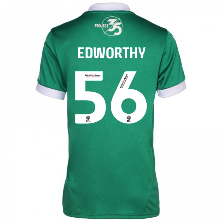 Kinderen Kieran Edworthy #56 Groen Wit Thuisshirt Thuistenue 2024/25 T-Shirt