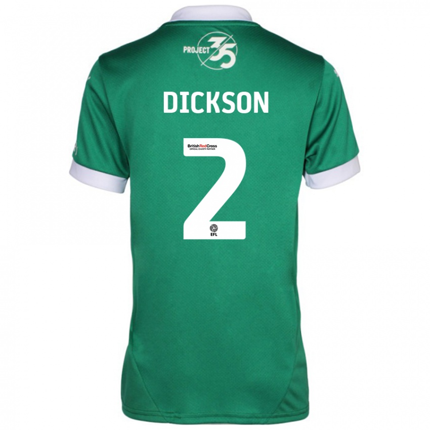 Kinderen Katie Dickson #2 Groen Wit Thuisshirt Thuistenue 2024/25 T-Shirt