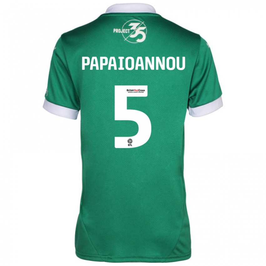 Kinderen Panagiota Papaioannou #5 Groen Wit Thuisshirt Thuistenue 2024/25 T-Shirt