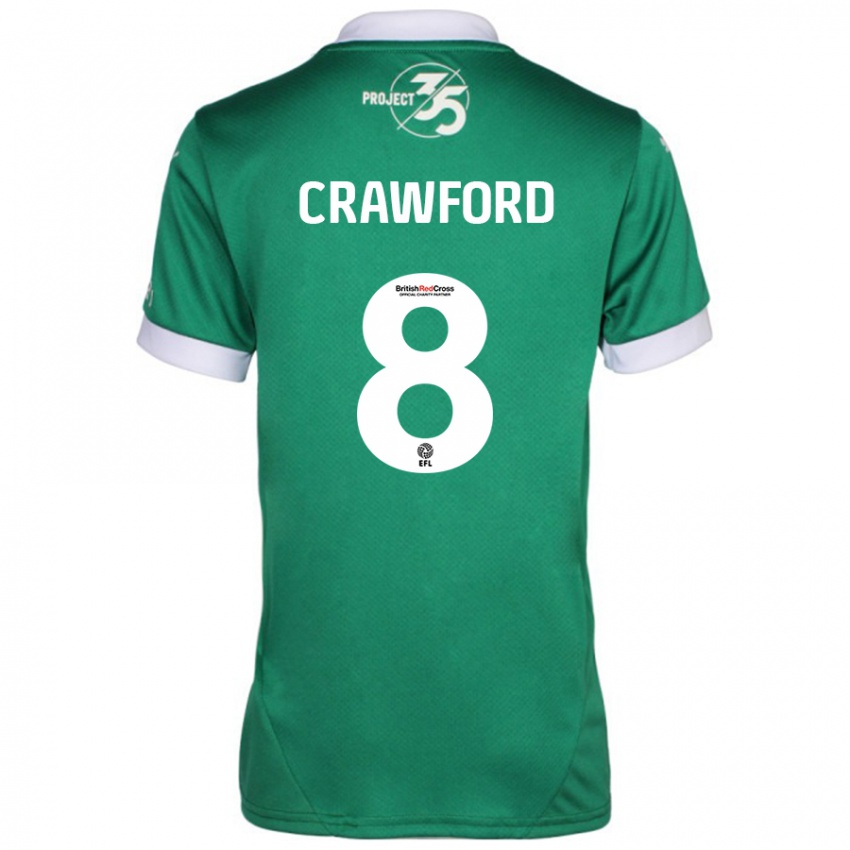 Kinderen Imy Crawford #8 Groen Wit Thuisshirt Thuistenue 2024/25 T-Shirt