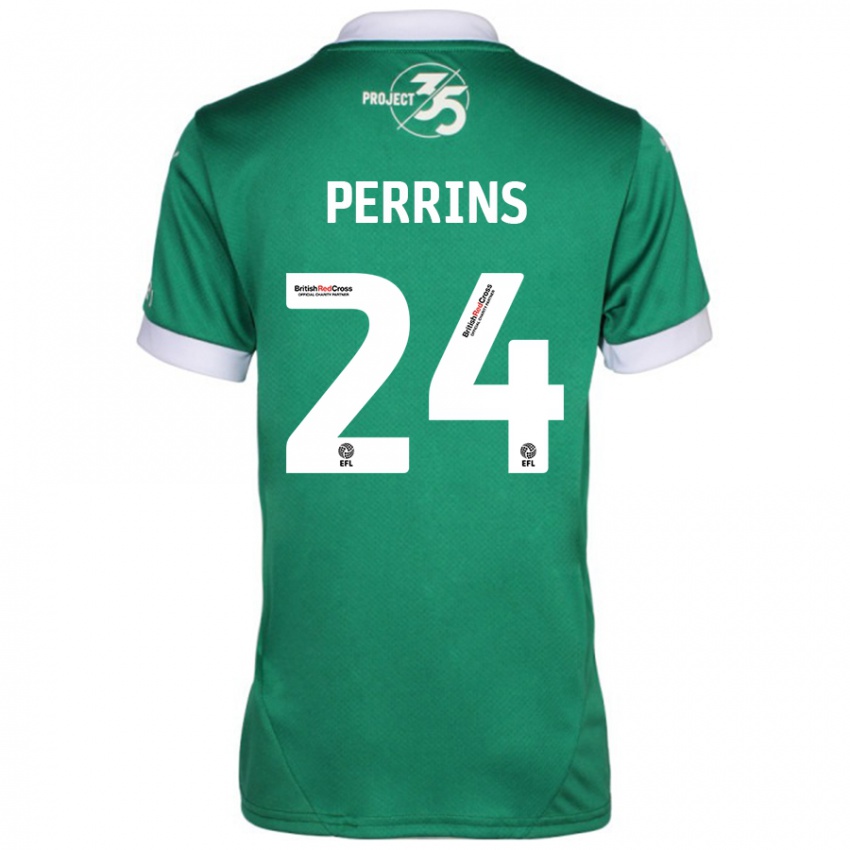 Kinderen Grace Perrins #24 Groen Wit Thuisshirt Thuistenue 2024/25 T-Shirt