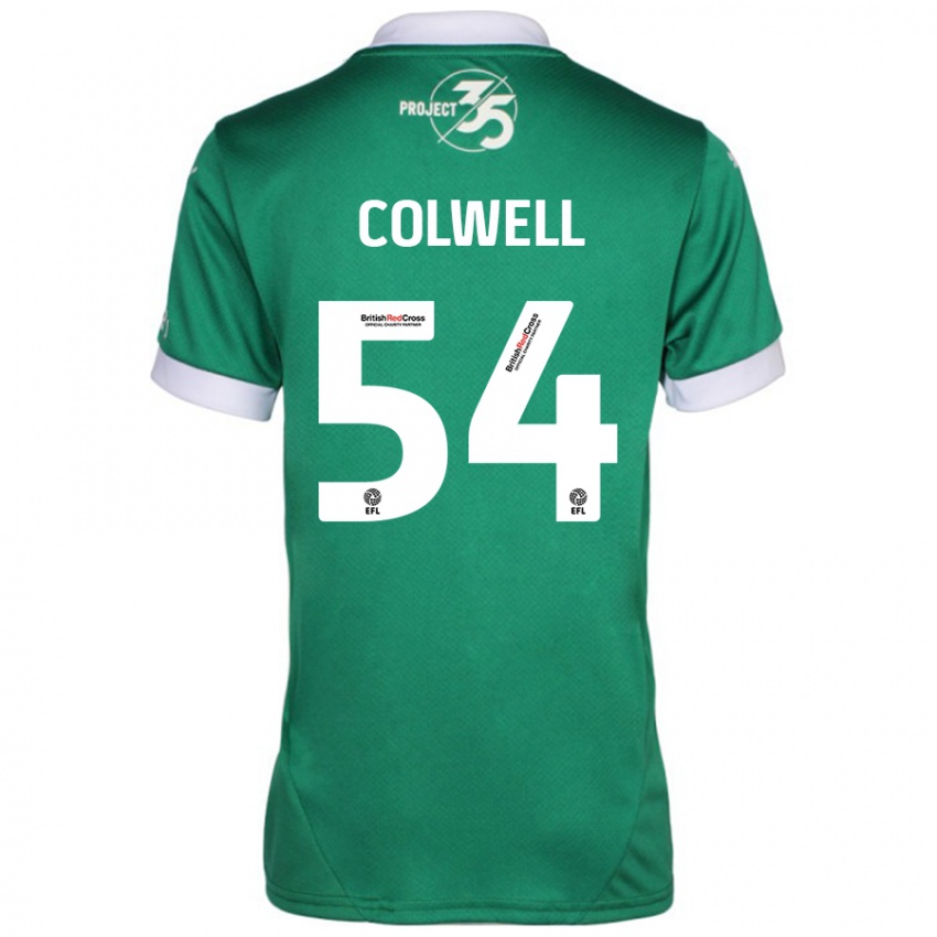 Kinderen Lewis Colwell #54 Groen Wit Thuisshirt Thuistenue 2024/25 T-Shirt