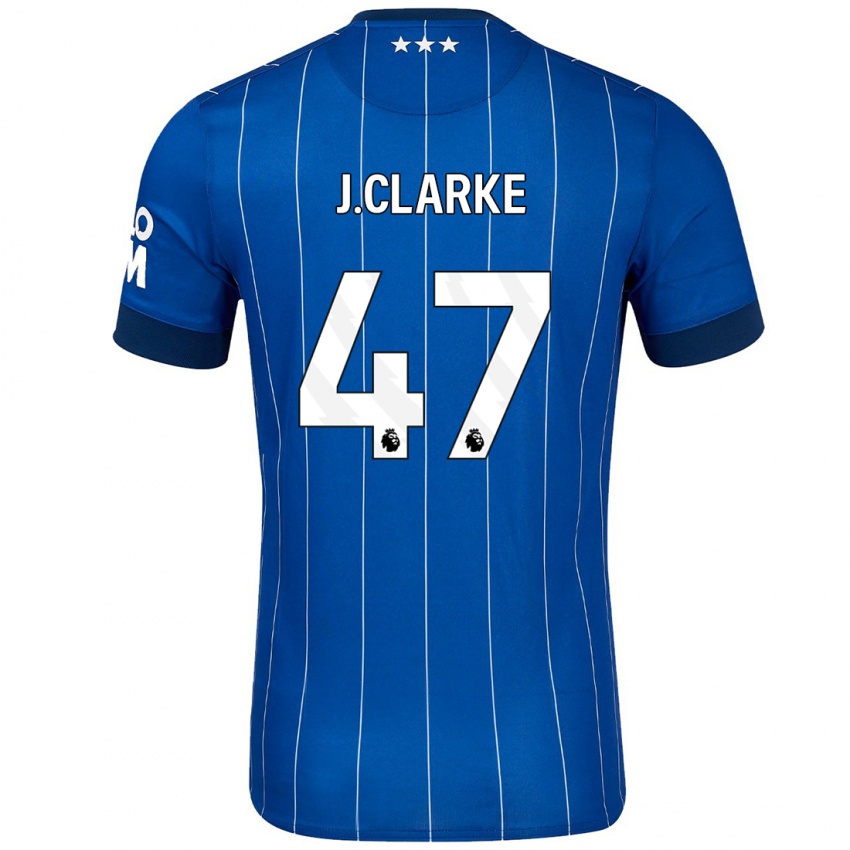 Kinderen Jack Clarke #47 Marineblauw Thuisshirt Thuistenue 2024/25 T-Shirt