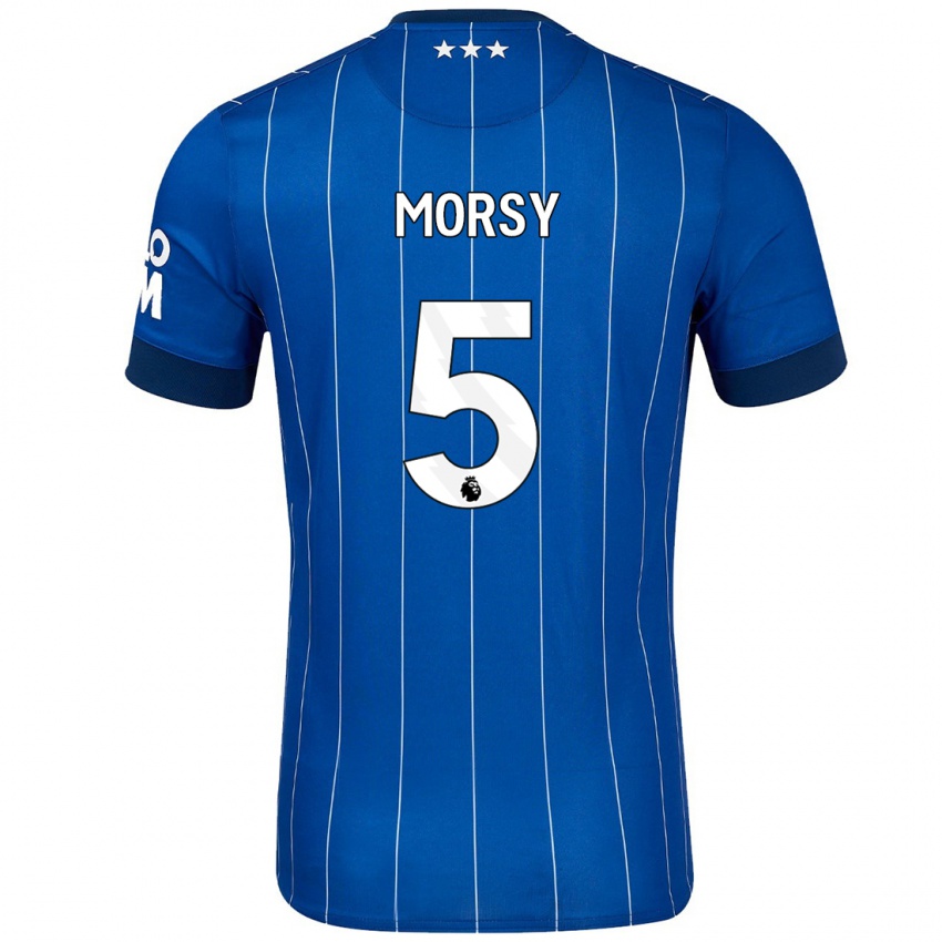 Kinderen Samy Morsy #5 Marineblauw Thuisshirt Thuistenue 2024/25 T-Shirt