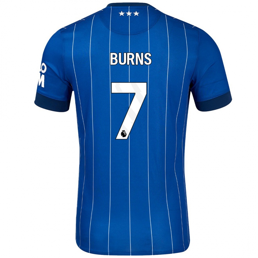 Kinderen Wes Burns #7 Marineblauw Thuisshirt Thuistenue 2024/25 T-Shirt