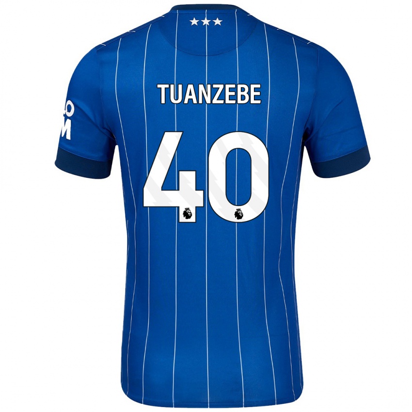 Kinderen Axel Tuanzebe #40 Marineblauw Thuisshirt Thuistenue 2024/25 T-Shirt