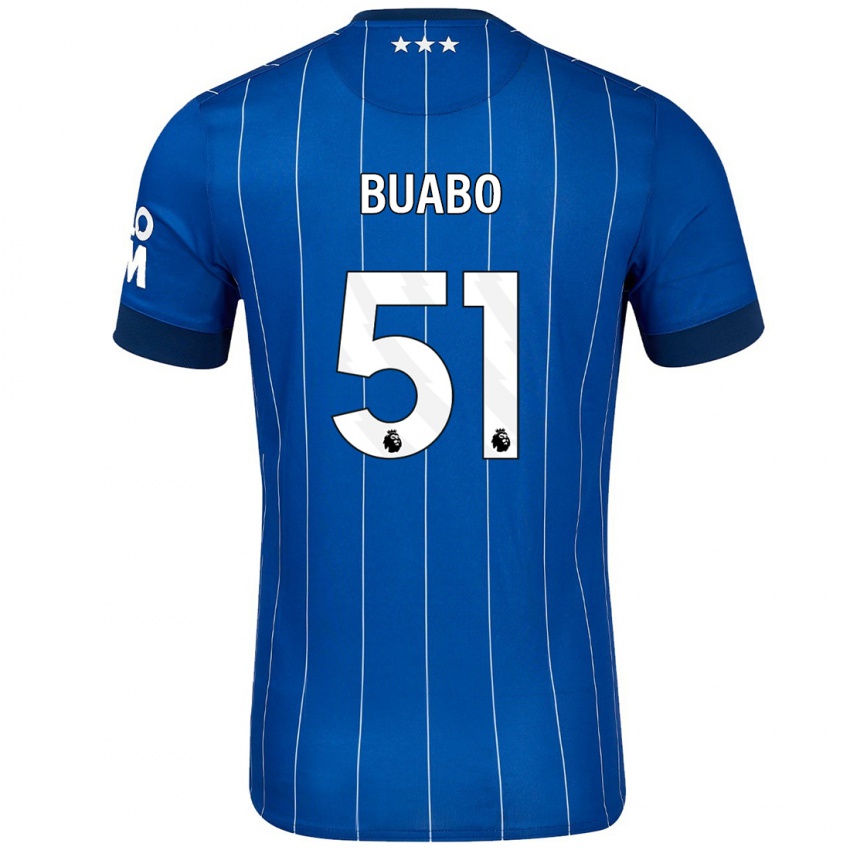 Kinderen Gerard Buabo #51 Marineblauw Thuisshirt Thuistenue 2024/25 T-Shirt