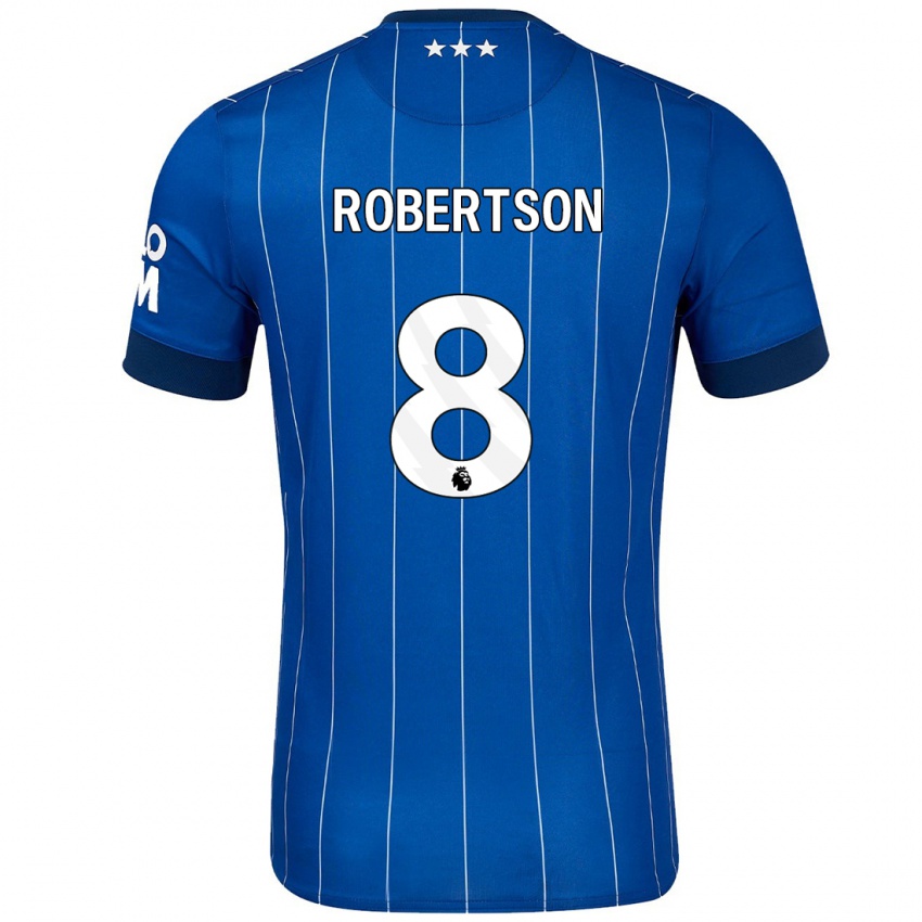 Kinderen Kyra Robertson #8 Marineblauw Thuisshirt Thuistenue 2024/25 T-Shirt