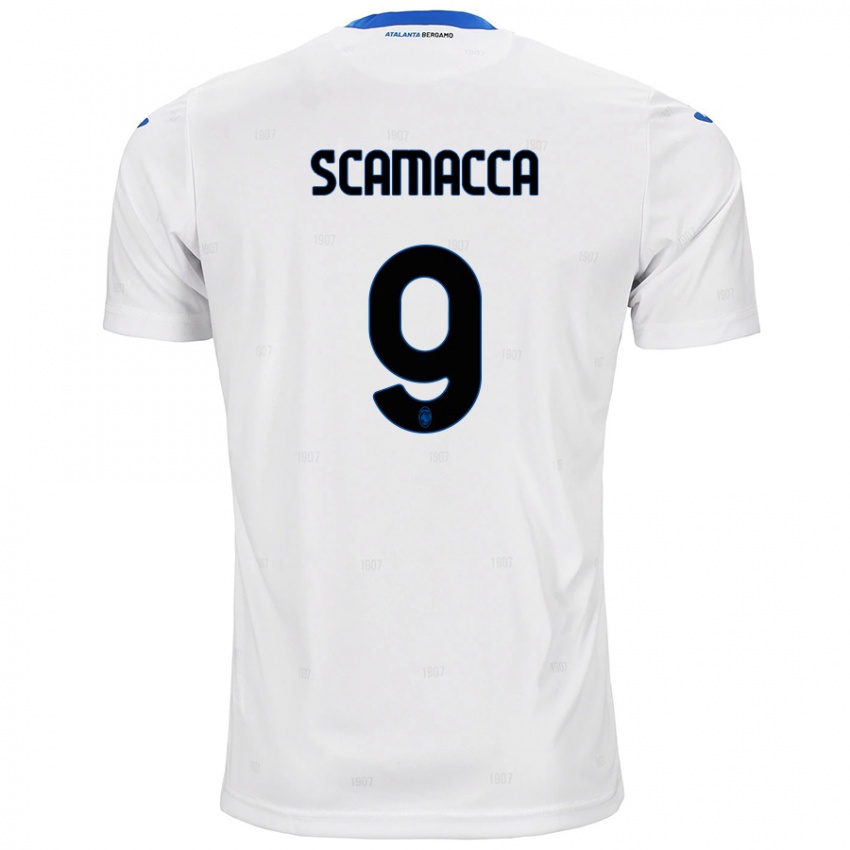 Kinderen Gianluca Scamacca #9 Wit Uitshirt Uittenue 2024/25 T-Shirt