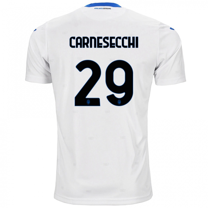 Kinderen Marco Carnesecchi #29 Wit Uitshirt Uittenue 2024/25 T-Shirt