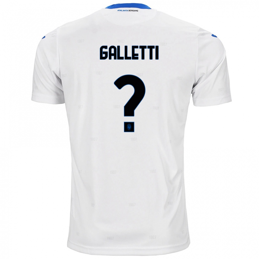 Kinderen Elia Galletti #0 Wit Uitshirt Uittenue 2024/25 T-Shirt