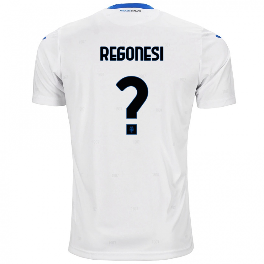 Kinderen Nicolò Regonesi #0 Wit Uitshirt Uittenue 2024/25 T-Shirt