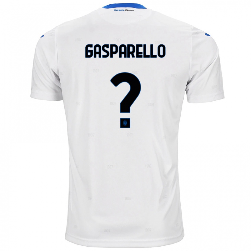 Kinderen Francesco Gasparello #0 Wit Uitshirt Uittenue 2024/25 T-Shirt