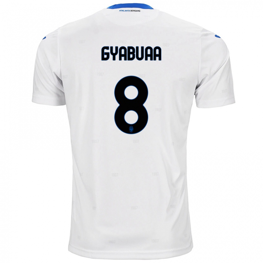 Kinderen Emmanuel Gyabuaa #8 Wit Uitshirt Uittenue 2024/25 T-Shirt