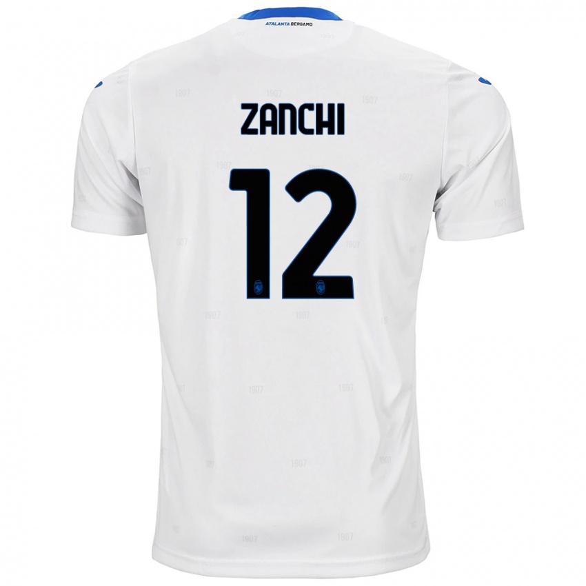 Kinderen Edoardo Zanchi #12 Wit Uitshirt Uittenue 2024/25 T-Shirt