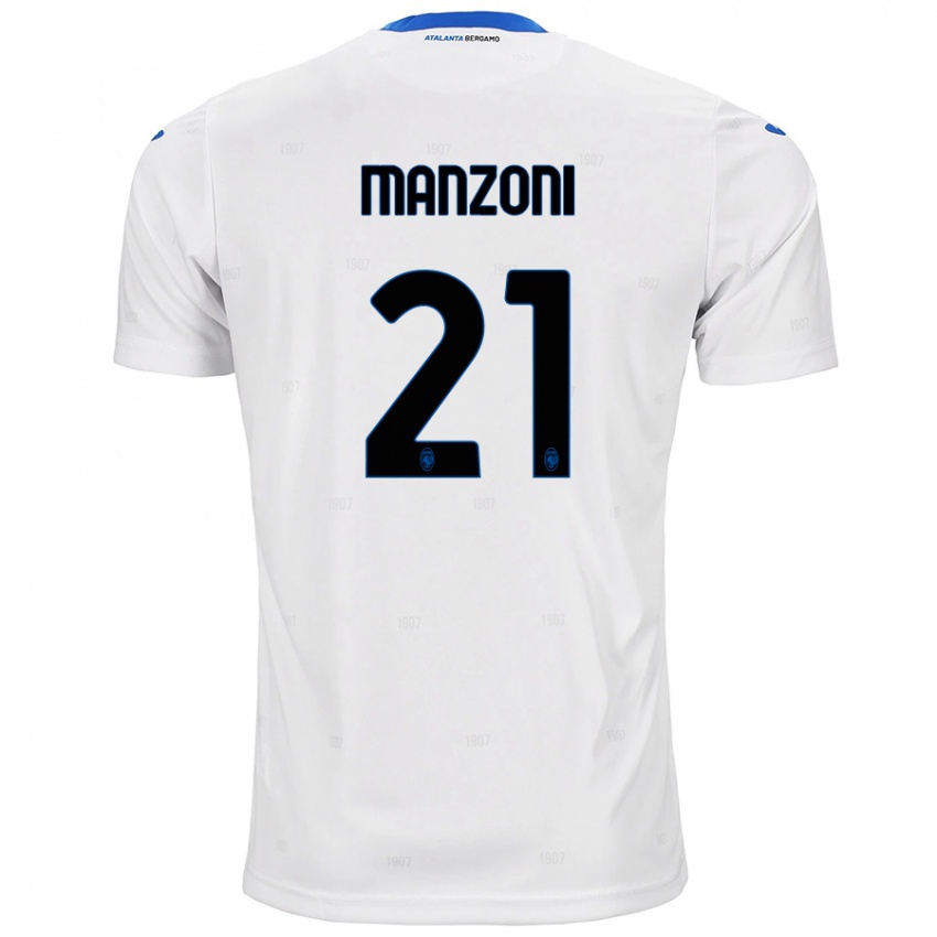 Kinderen Alberto Manzoni #21 Wit Uitshirt Uittenue 2024/25 T-Shirt