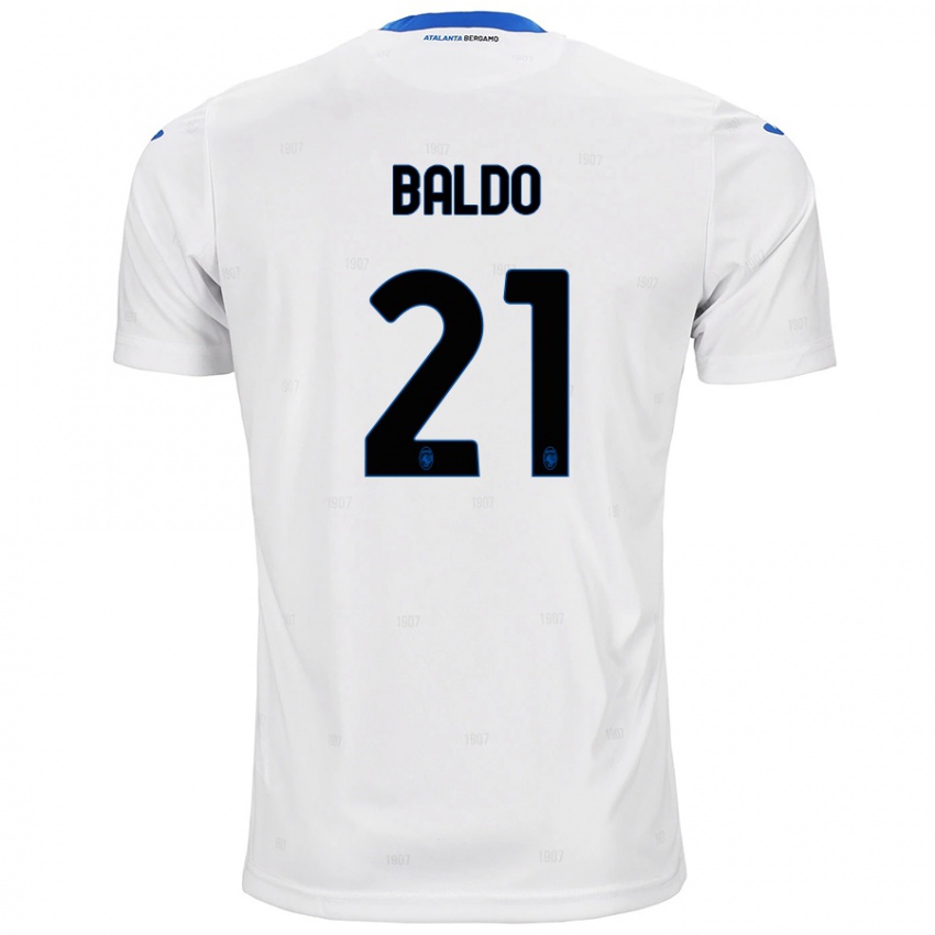 Kinderen Nicolò Baldo #21 Wit Uitshirt Uittenue 2024/25 T-Shirt