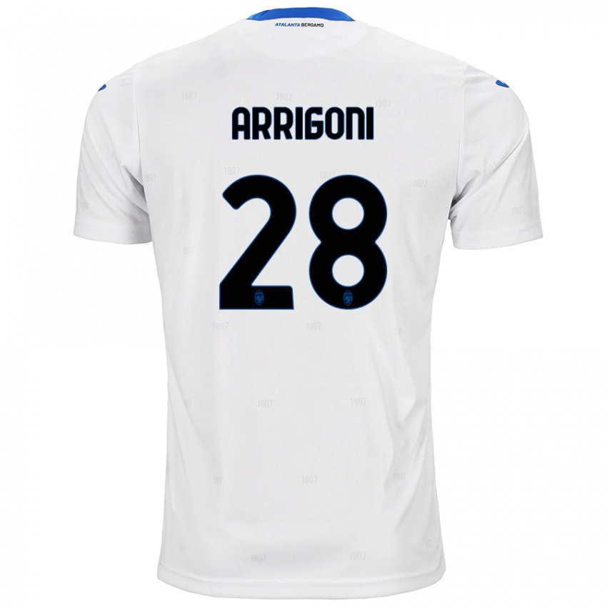 Kinderen Mattia Arrigoni #28 Wit Uitshirt Uittenue 2024/25 T-Shirt