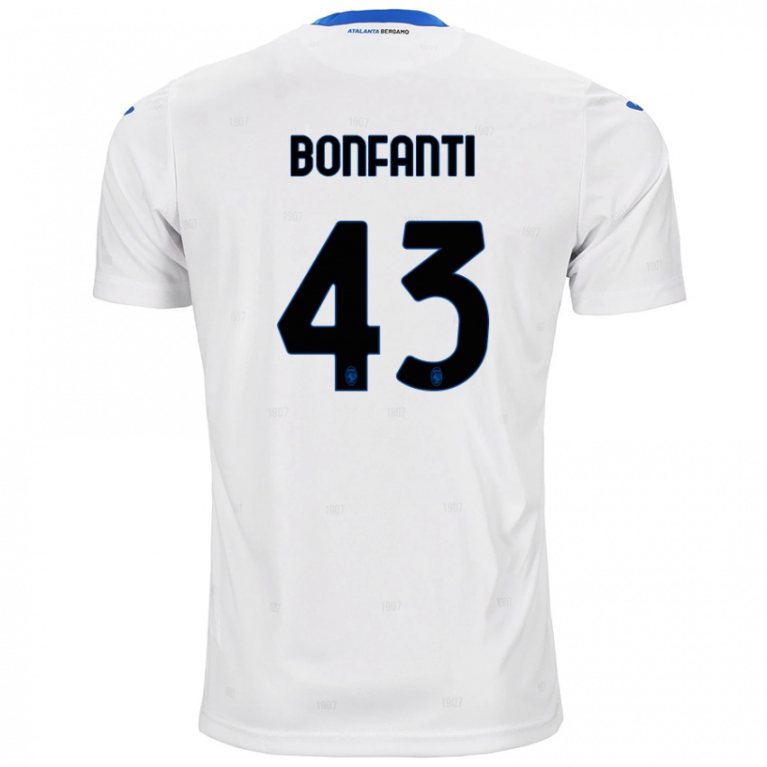 Kinderen Giovanni Bonfanti #43 Wit Uitshirt Uittenue 2024/25 T-Shirt