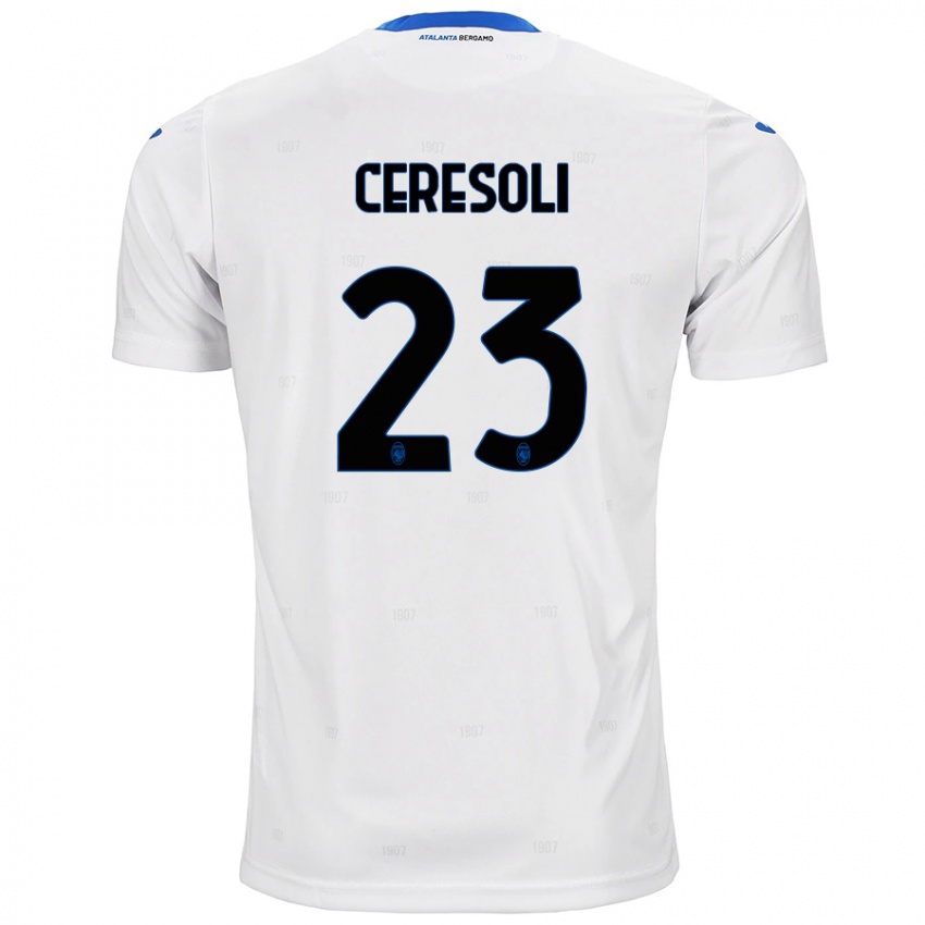 Kinderen Andrea Ceresoli #23 Wit Uitshirt Uittenue 2024/25 T-Shirt