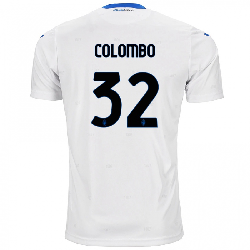 Kinderen Matteo Colombo #32 Wit Uitshirt Uittenue 2024/25 T-Shirt