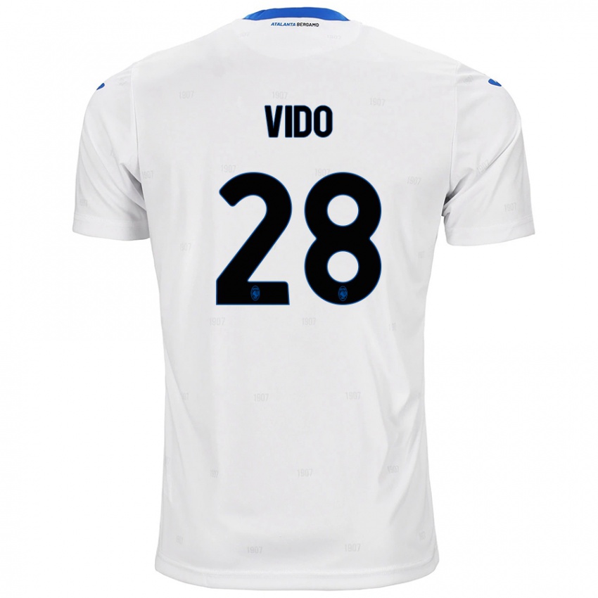 Kinderen Luca Vido #28 Wit Uitshirt Uittenue 2024/25 T-Shirt