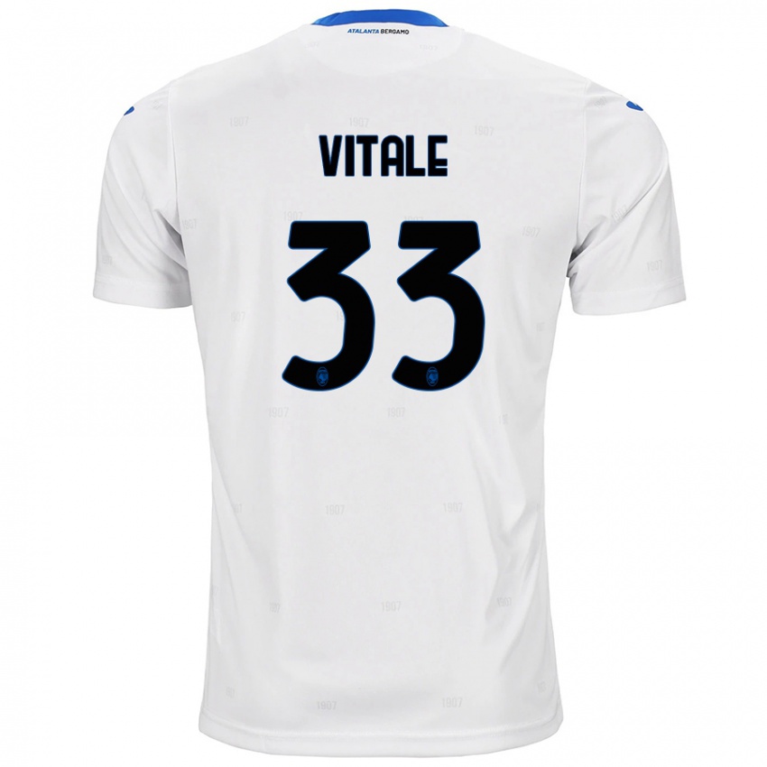 Kinderen Francesca Vitale #33 Wit Uitshirt Uittenue 2024/25 T-Shirt