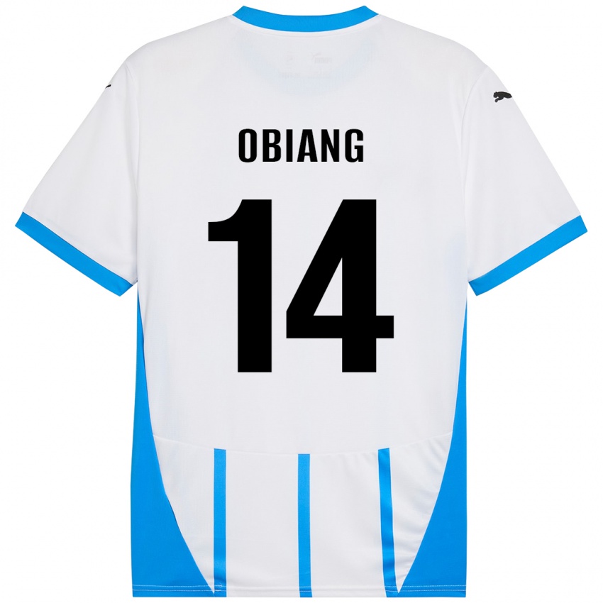 Kinderen Pedro Obiang #14 Wit Blauw Uitshirt Uittenue 2024/25 T-Shirt