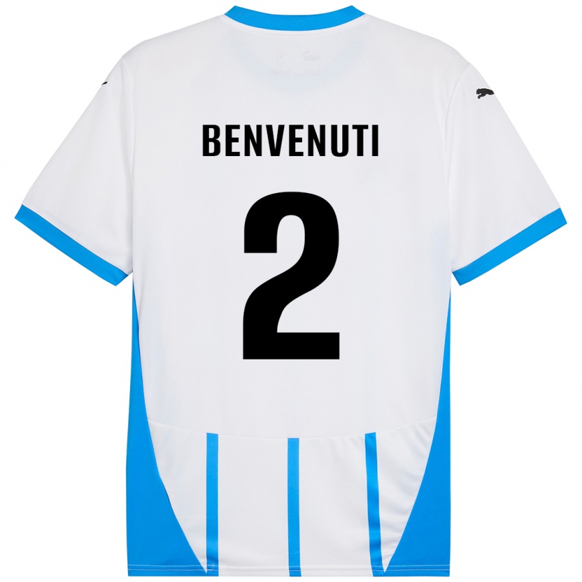 Kinderen Giacomo Benvenuti #2 Wit Blauw Uitshirt Uittenue 2024/25 T-Shirt